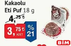 ETİ PUF KAKAOLU 18 G ETİ PUF KAKAOLU 18 G